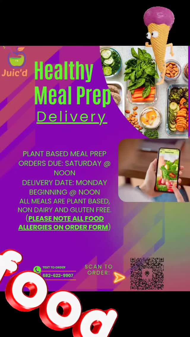 🌟 Sip-N-Savers: Subscribe & Save with Juic’d! 🌟
Say hello to hassle-free, fresh juice on repeat! Here’s how it works:
🥤 Juices on Subscription: We plan your weekly menu, so you can sit back and sip!
🚚 Fresh & Easy: Delivered to your door every week—no need to pick and choose.
♻️ Leave the Empties: Simply leave your jars out, and we’ll handle the rest.
💸 Built-In Savings: Discounts are already included in the weekly price!
📢 Heads Up! Juic’d operates from a ghost kitchen with delivery-only service. We’re working hard to serve you with excellence—and with your support, we’re aiming to hit the road with a food truck soon!
📅 Next Week’s Menu: Attached for your planning pleasure!
💻 Join the Party: Check out the link in our bio to subscribe today!
✨ Meal Prep: K.I.S.S. (Keep It Simple, Saints!) ✨
✅ Click the Link: Meal preps made easy.
✅ Fill the Form: A few seconds, and you're set.
✅ BAM! No more food stress—just delicious meals, DONE. ✔️
📲 Instagram Fam: Drop “MENU” in the comments or hit up the bink in our lio.
💻 Facebook Friends: Click the link and complete your order—simple as that!
👉 (Bink In Lio)
Let’s keep it simple, saints! 🥗✨
💵 All-Inclusive Pricing (Tax Included!)
🍳 Breakfast: $6.50 per serving
🥗 Lunch: $8.66 per serving
🍽️ Dinner: $10.83 per serving
🍎 Snacks: $3.25–$5.41 each
🥤 Protein Shake of the Week: $8.66 (16 oz.)
🚚 Delivery Outside Arlington: Just $7.00
Fresh, delicious, and budget-friendly—no surprises, just good food! 🥗✨
📅 Weekly Reminder!
🕛 Orders Close: Saturdays at 12 noon—don’t miss out!
🚚 Deliveries Start: Mondays at noon. Not a Monday fan? No problem! Let us know a better date in the notes section of your order form.
🍴 Order Your Way: Stock up for as little or as much as you need—up to 5 days max! (We keep it fresh with no preservatives!)
Let’s keep your week delicious and stress-free! 🥗✨
Thank you for being part of the Juic’d journey!
Love, The Juic'd Ladies 🧃💚
#juicd #shoplocal #shopwomenowned #shopsmallbusiness #foryoupage #fyp #cleaneating #menu