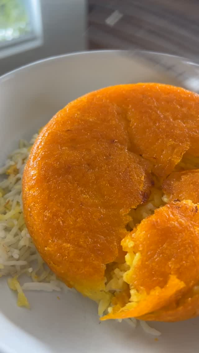 Shredded potato Tahdig or as we renamed it to HASHDIG