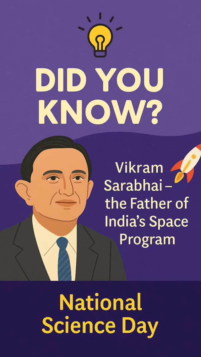 🚀 From a small church building to space missions that inspire the world — Vikram Sarabhai’s vision gave birth to ISRO, India’s pride in science and space. 🌌
✨ On #NationalScienceDay, we celebrate his legacy and remind every child that big dreams often start small.
#DidYouKnow #VikramSarabhai #ISRO #NationalScienceDay #HumansOfScience #BeyondBox #STEMKids #STEAMLearning #InspireWithScience