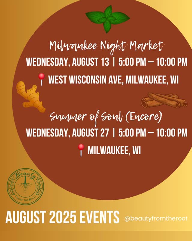 ✨ The final August event in Milwaukee is here! 🌙 Don’t miss this chance to experience a night filled with community, wellness, and holistic self-care. From handcrafted skincare to soulful connections, this is the last opportunity this month to shop local, discover new favorites, and root deeper into your wellness journey. 🌸 Mark your calendar and join us for an unforgettable evening of healing, self-love, and community vibes.
.
.
.
#ViralReels #TrendingNow #ReelsInstagram #ReelsViral #ForYouPage #FYP #InspoReels #reelsofınstagram