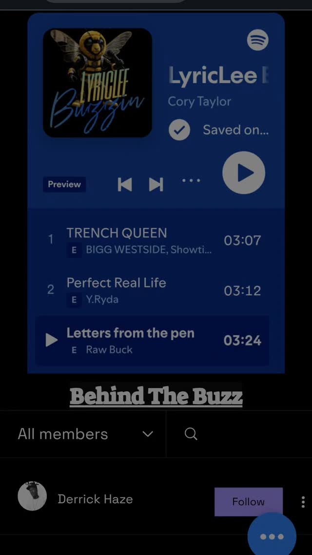 New Playlist on LyricLeeBuzzin.com if you wanna be apart of this Playlist submit on LyricLeeBuzzin.com and we'll throw it on there. We gonna give yalll every possible outlet we can FOR FREE!!