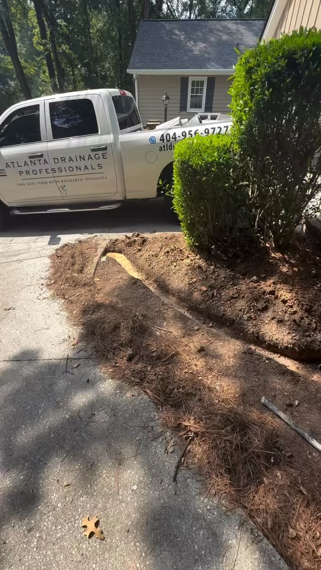Science 🧪 also, this probably only works in areas with clay soils. #atlantadrainageprofessionals #homeimprovement #frenchdrain
#atlanta #atldrainpros