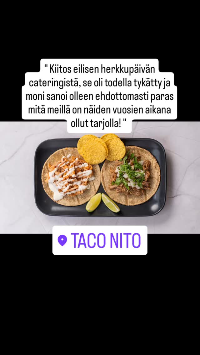 ✨ Lauantaiaamu käynnistyy ihanasti asiakkaan catering-palautteella!
Meiltä saat herkullista ja mutkatonta catering-palvelua kaikkiin syksyn ja talven juhliin, työpaikkaruokailuun ja tapahtumiin. 🌮🎉
👉 Tutustu catering-paketteihin: taconito.fi/pitopalveluturku
#pitopalveluturku
#approvedbymexicans
#tacos
#burrito
#turku
#kissmyturku
#