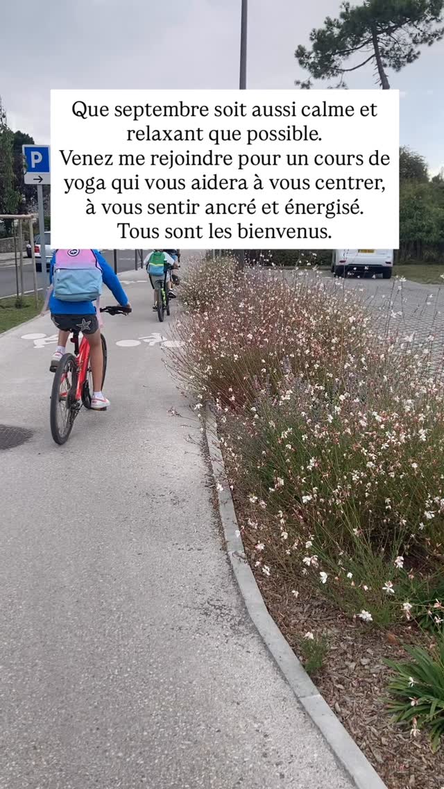 Que septembre soit aussi calme et relaxant que possible. Venez me rejoindre pour un cours de yoga qui vous aidera à vous centrer, à vous sentir ancré et énergisé. Tous sont les bienvenus.