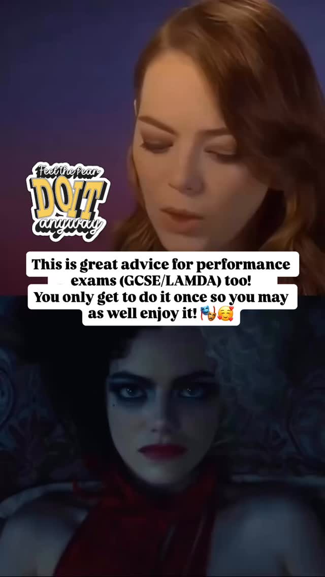 I always tell my students (be that GCSE, A Level or LAMDA) that you only get to do your performance once, so enjoy it! Do it how you think it should be done! If the examiner doesn’t like it, at least you will be happy with your acting choices (and 🤫🤫 the examiner almost always enjoys it when you do this!)
It’s your stage and you deserve to be on it! So go for it!
#feelthefear #acting #examsanxiety #lamda #gcsedrama #tipsandtricks