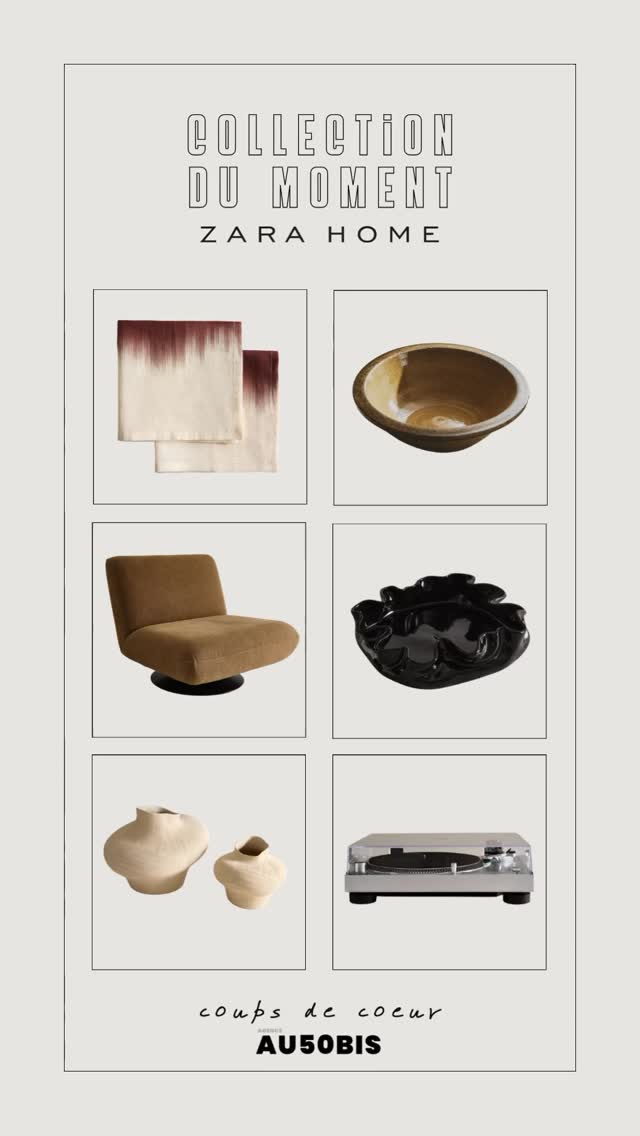 Mes coups de cœur chez Zara Home
Une sélection élégante et intemporelle pour apporter chaleur et style à la maison
Matières naturelles comme la marque le fait si bien, détails raffinés et harmonie au quotidien... tout pour créer un univers unique.
Dites moi en commentaire quelle pièce vous inspire le plus, et si vous voulez des références, écrivez « lien »
.
.
.
#coupsdecoeurdeco #zarahome #zarahomedecoration #zarahomefr #decorationinterieur #ideedeco #homeinspo
#interiorinspo #decorationmaison #universmaison #styleinterieur #decoaddict #joliedeco #interiordesign #homedecor