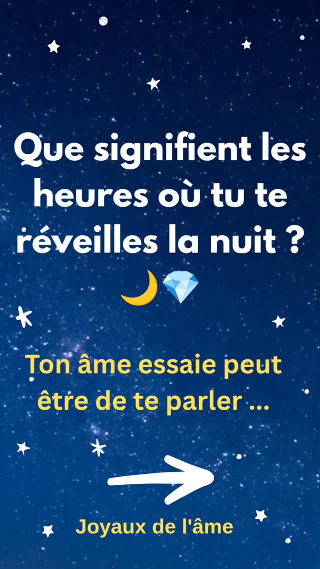 ⭐ Chaque réveil nocturne porte un message .
Et si derrière vos insomnies se cachait une guidance subtile ? 💫
🌙 L'âme parle souvent quand le silence du monde s'installe.
Écouter ces signes c'est s'offrir une nouvelle compréhension de soi et avancer avec plus de clarté.
💎 Parce que nous sommes tous des joyaux de lumière, relié à quelque chose de plus grand.
🔮 Et vous , vous réveillez-vous souvent à une heure précise ?
Belle journée lumineuse 💫
#joyaudelâme #eveilspirituel #intuition #guidances #amesensible #reveilsnocturnes #signesdelunivers #lumièreintérieure #vibrationpositive