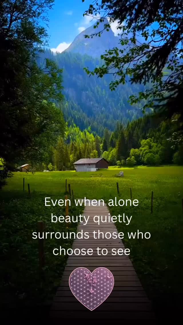 ✨ Even in stillness, life surrounds us with beauty.
What may seem quiet or solitary is often where the greatest peace and strength are found. 🌲🏔️
Step into the weekend remembering: you are never truly alone — the world is always holding you, guiding you, and filling your path with light if you choose to see it. 💫
Here’s to noticing the beauty, trusting the journey, and embracing the magic all around you. 🌸💜
Happy Friday ✨
#fridayfeeling #weekendvibes #positiveenergy #lifeisbeautiful #goodvibesonly