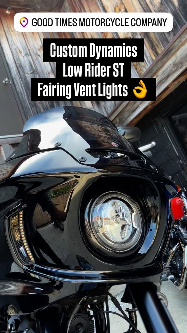 Custom Dynamics LED Fairing Vent Lights for Low Rider ST. Work as white running lights then flash Amber for turn signals 👌
Available now through;
Good Times Cycle
GT Cycle Inc
Shallow Lake, ON 🇨🇦
519-935-2424
@customdynamics