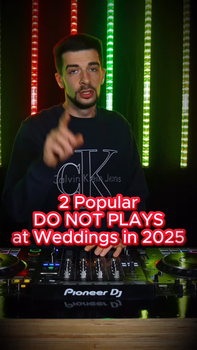 I actually love it when clients give me their do not play list 🙅♂️🎶
I use a system called Planning Beats to collect this info ahead of time so there are no surprises on the night.
This year, these two songs keep popping up as most requested do not plays 👀
What would be on your list? Drop it in the comments 👇
#weddingdj #djlife