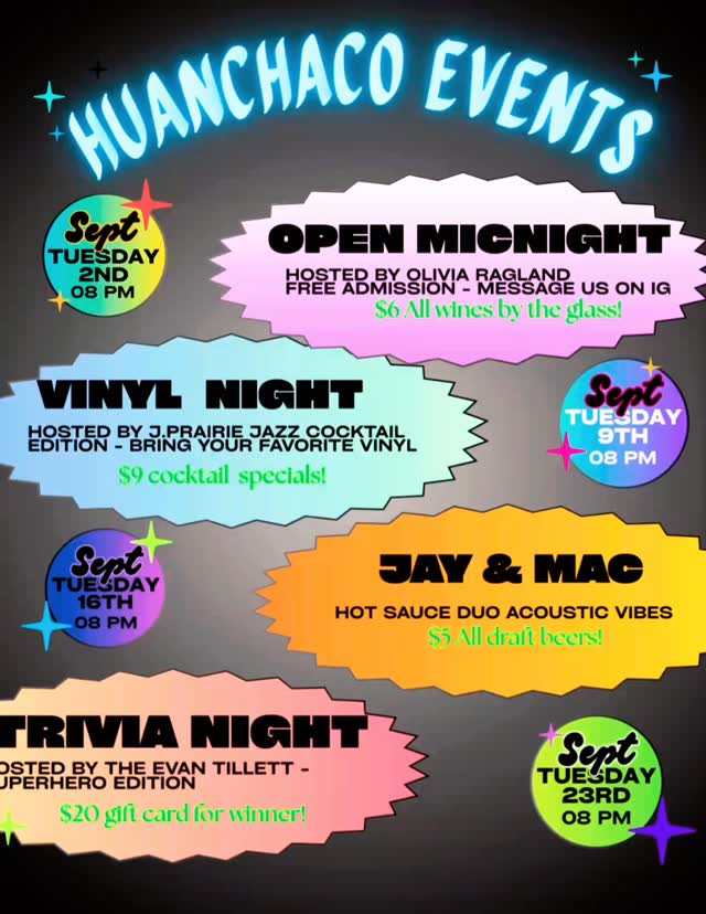 Our event nights for September✨