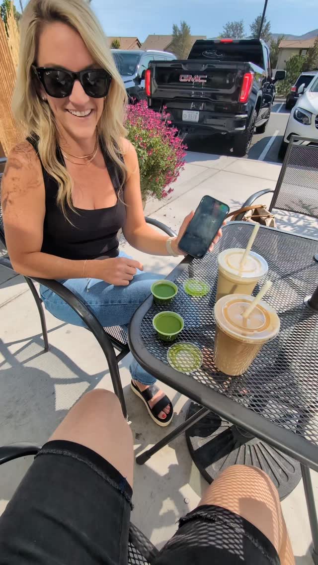 Hot shots with Jena @tahoenaturalcafe. It was terrible, but then it was great, and then I could breathe! 🤣 Five stars, should do this every day. #fabfriends #hotshots #wheatgrass #spicy #healthiswealth #zakunscripted