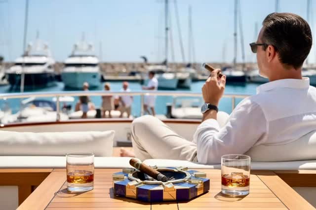 G.P.Grant Lapis lazuli ashtray 🔵✨ meets G.P.Grant cigar 💨🥂 — pure elegance by the sea ⛵. #GPGrant #LapisLazuli #LuxuryDetails #LuxuryAshtray #GPGrant #GPGrantAshtray #LuxuryCigarAshtray #CigarAshtrayDesign #CigarRitual #ArtOfAshtrays #UltraPremiumAshtray #ElegantCigarLounge #CigarLoversChoice #CigarLuxuryMoments #CigarLoungeVibe #CigarRitual #BespokeAshtray #CigarAccessories
#CigarLife #SmokingAccessories #HandmadeLuxury #unique #uniquegift #accessories #luxury #lifestyle #gentleman #gentlemanlifestyle #exclusive #LuxuryLifestyle #mensaccessories #gift