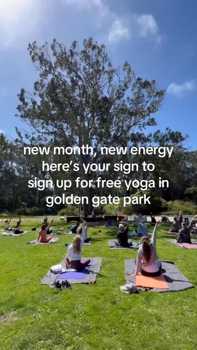 join us for free yoga classes in Golden Gate Park
📍The Whale’s Tail, 14th Ave East meadow, (near the rose garden)
⏰ 11AM-12PM
🗓️ Saturdays All Summer Long
Remaining dates:
Sat, Sept 6
Sat, Sept 13
Sat, Sept 20
Sat, Oct 4
🔗 link in bio to sign up for class (https://www.yogawithelisha.com/yoga-in-the-park)
#yoga #sf #sanfrancisco #goldengatepark #bayarea