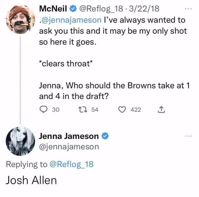 This makes me smile! @clevelandbrowns maybe you can hire @jennacantlose to be your next gm! #effingterrible