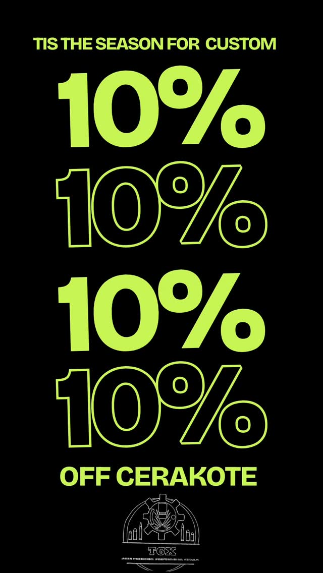 Hit us up for some sweet deals before it expires! #tgxllc #cerakote #custom #business #laserengraving #gunsofinstagram