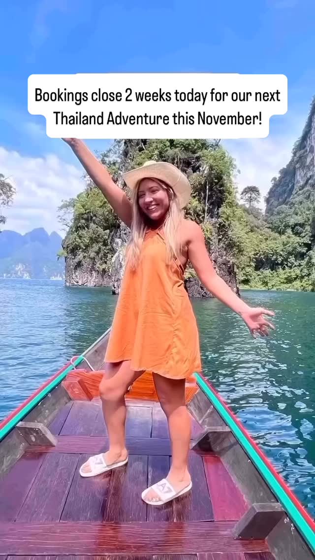 Our 17-29 November Thailand Adventure is in just over 2 months and we’re almost full ladies… bookings close 2 weeks today on 15 September, but that’s if we still have places left by then of course!
We’d love you to join us for an amazing adventure in our most popular destination 😀
If you’re just finding us, hi! 👋 Travel Queen is a super personal, small group tour operator creating carefully crafted adventures just for women, with lots of special little touches, gorgeous accommodation and hidden gems; perfect for the solo female traveller who wants to enjoy it all with the company of likeminded women and a group leader to take care of everything 😊
All the women who join us start off without knowing anyone else so don’t worry, if this is your first group adventure we’re here to give you the confidence to go for it and take care of you every step of the way!
Head to the Travel Queen website for our action packed itinerary and all the info you need, where you can book online and get in touch with any questions! There’s a link in our profile and stories 👉
The countdown to Thailand is ON ladies… who’s coming with us?! 🙌🏝️✈️
#sofetravel #solofemaletravel #solotravel #grouptravel #womanpower #travelqueen #shetravels #sheisnotlost #pov #reels #travelgram #thailand #fyp