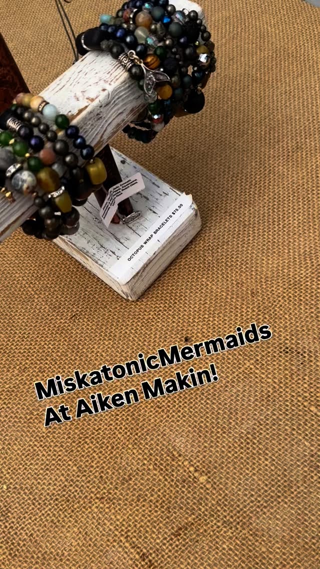 #miskatonicmermaids handmade jewelry #formermaids #recycledsailbags #sailinglife #aikenmakin2025 @aikensmakin #booth504
