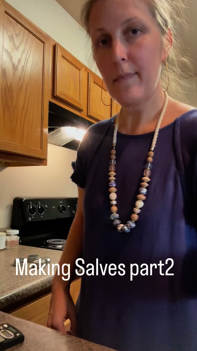 Arthritis Salve mix-ginger, echinacea leaf, St.John’s Worth, Boswellia, Serrata and cayenne
Green Salve (Boo-boos:cuts and burns)- plantain leaf, calendula flower, comfrey leaf, yarrow flower, rosemary, echinacea leaf and root
Muscle salve (bruises and aches)- St. John’s wort, Arnica flowers, lobelia leaf, comfrey leaf, peppermint leaf and cayenne
#naturalremedies #holisticmama #slowliving