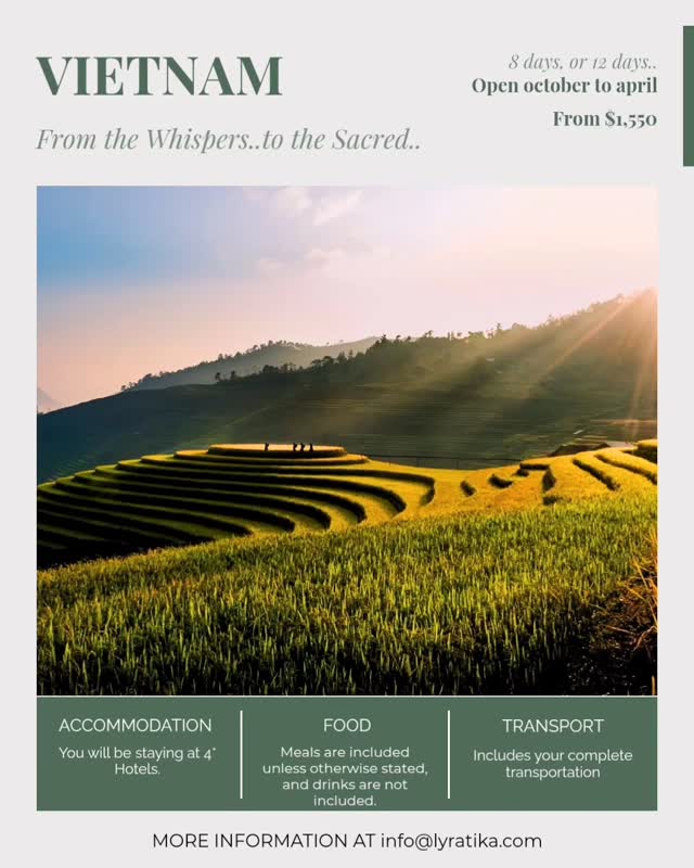 From the whispers...to the sacred Vietnam.
https://www.lyratika.com/lyratika-essentiel
#travelwithmeaning#lyratika#slowtravel#travelwithsoul#vietnam#authenticitu