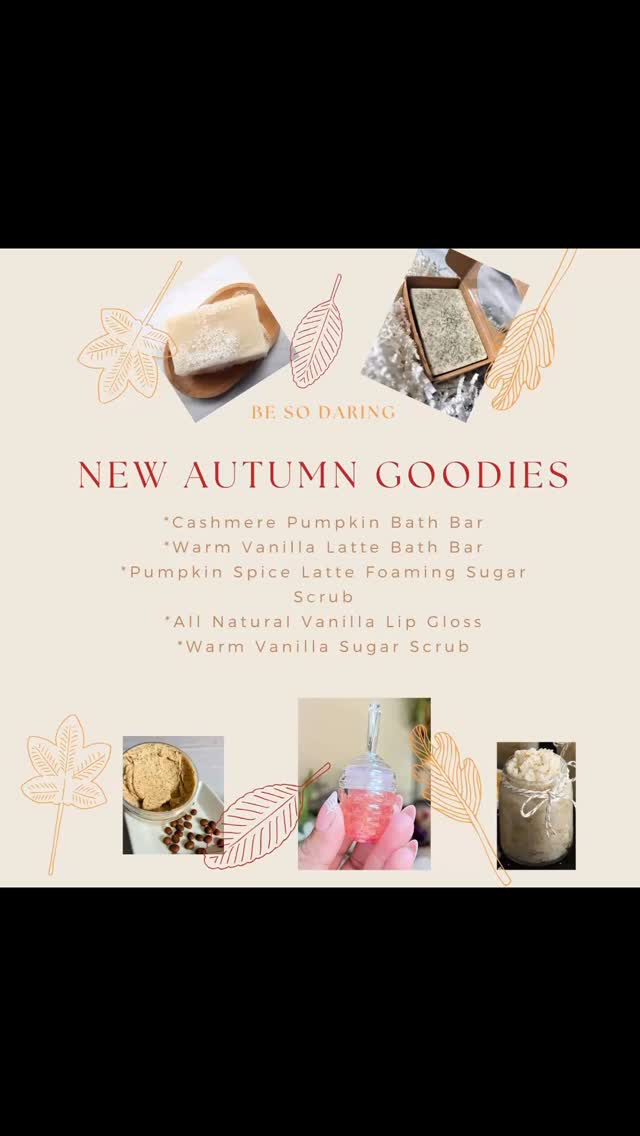 Fall Favorites 🍂🍁
Sundays at @cascades_farmers_market
9am-12pm
New- Vegan All Natural Vanilla Lip Gloss 👄
Made with Castor Oil, Jojoba Oil, vanilla mint flavor oil, and Dragon Fruit Powder