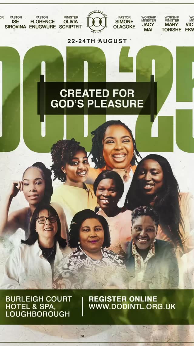 ‘A wholesome time with God - you just had to be there’- the reviews are in and so are the visuals.
Daughters of Destiny is for every woman - young and senior. We shared this recap clip with our guests and as we share more, we hope you’ll find yourself represented and encouraged to attend DOD26.
We had an awesome time!
#dod #dod25 #daughtersofdestiny #womenoffaith #heavenonearth #ukchristianevents #createdforgodspleasure #soundofheaven #dod2025