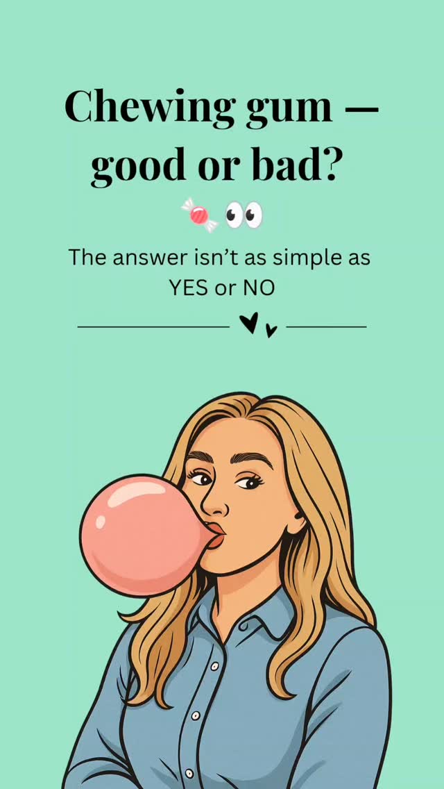 Chewing gum — good or bad? 🍬
Well… it depends 👀
🦷 Dentally speaking:
✔️ Sugar-free with xylitol can be protective (hello saliva 💦)
❌ Sugary gum? Just feeding bacteria + cavities
👅 From my myo hat:
✔️ A little chewing keeps muscles active
❌ But constant gum = jaw strain, TMJ tension, even headaches
🌿 Functional health view:
✔️ Short bursts can support digestion (saliva is step 1 of gut health)
❌ Chewing all day = swallowing air → bloating, not fun for your microbiome
✨ My take? Gum can be a tool, but not a lifestyle. Sugar-free after meals = fab. All-day chewing? Not so much.
That’s why I always connect the dots — oral health is about teeth, yes… but also your jaw, airway, hormones + gut 🌿👅🦷
📍 Dubai | Bossa Nova Health
📲 DM me “BOOK” to experience holistic hygiene + myo
#BestHygienistDubai #HolisticHygienist #ScottishDentalHygienist #DubaiHealth #ChewingGum #MyofunctionalTherapyDubai #FunctionalDentistry #HolisticDentalCare #OralHealthDubai