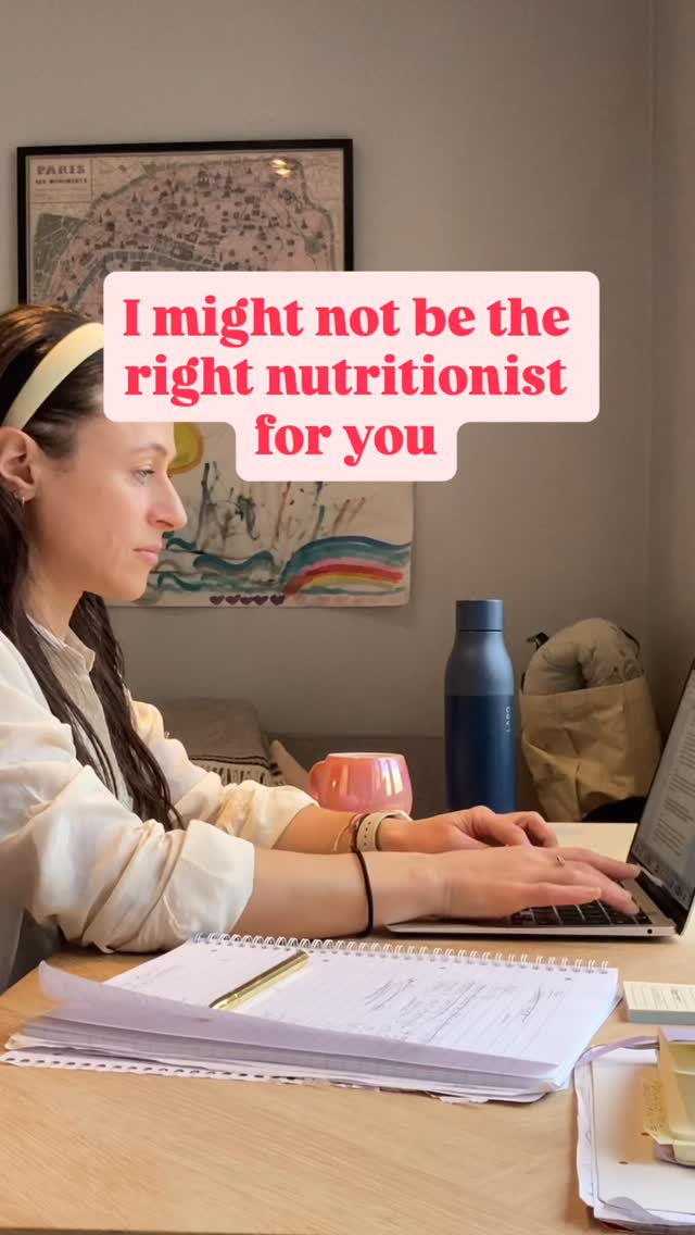 If you want a nutritionist who will:
• give you a rigid, restrictive meal plan
• tell you to cut out specific food groups permanently to reach your health goals
• recommend (or sell!) you a bunch of supplements to help relieve your symptoms or fix your deficiencies (without actually checking if you have deficiencies first)
• tell you to just follow generic nutrition guidelines or food rating labels
• give you a long list of things you should do to for optimal health and a ✨perfect diet✨ - even when these changes don’t suit your lifestyle or preferences
And will leave you alone after your consult to figure out how to implement and stay consistent with all these new changes
- then I’m probably NOT the right nutritionist for you.
It’s also completely fine if you want someone does these things - it’s important to find the right person for YOU!
But if you want support that’s realistic, flexible, evidence-based, and tailored to your lifestyle, I’d love to help!
You can find out more and book a 1 to 1 session with me at the link in my bio 💌