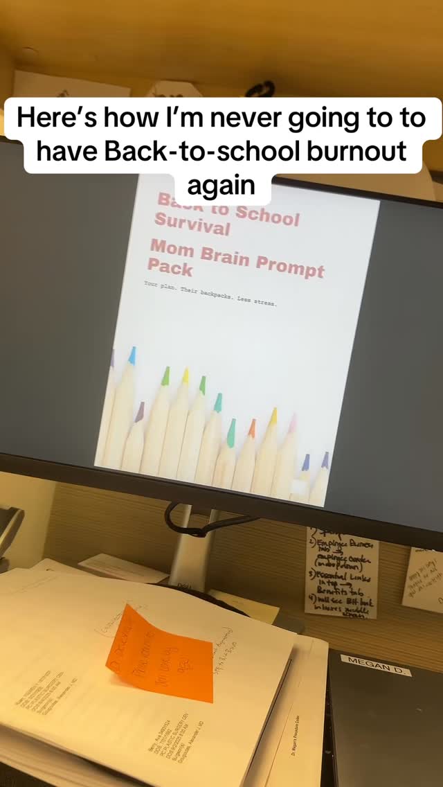 Avoid the back-to-school burnout by using AI tools like ChatGPT to help offload the Mental Load.
#backtoschool #chatgpt #aiforgood #workingmom #momhacks