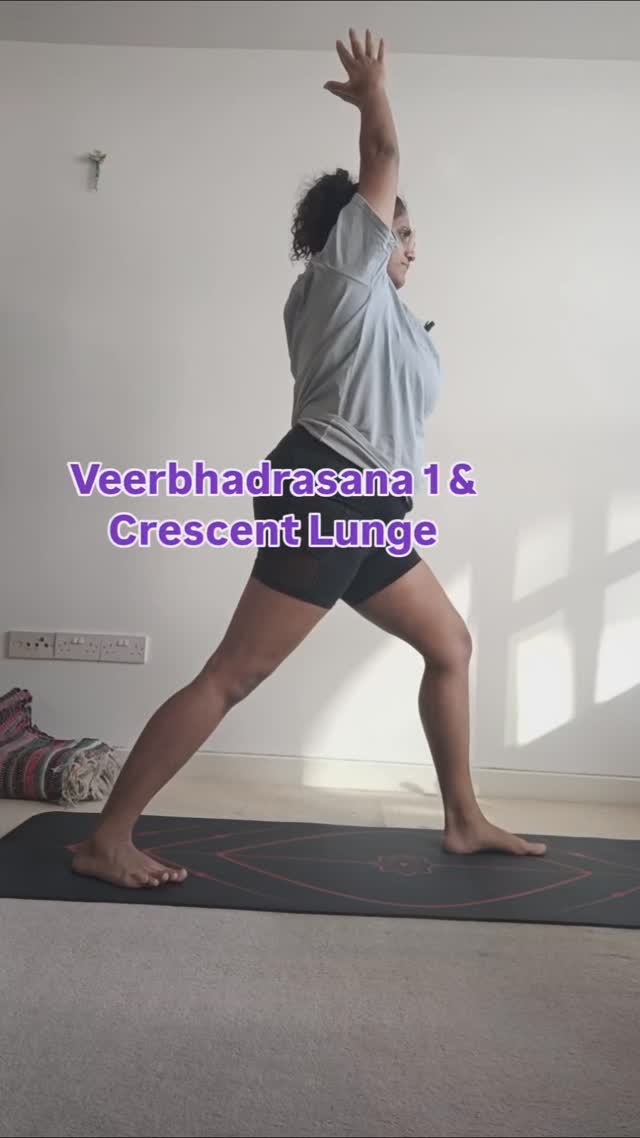 When practicing specific positions like Crescent Lunge and Veerbhadrasana 1, there are reasons to pick one over the other during a transition or flow. My Veerbhadrasana 1 is a short stance in this position, my focus here is to communicate hip positioning and safety in both postures.
#yogatherapy #movementeducation #yogatransition #yogatransitions #yogabrazil #yogalondon #yogabangalore #anatomy