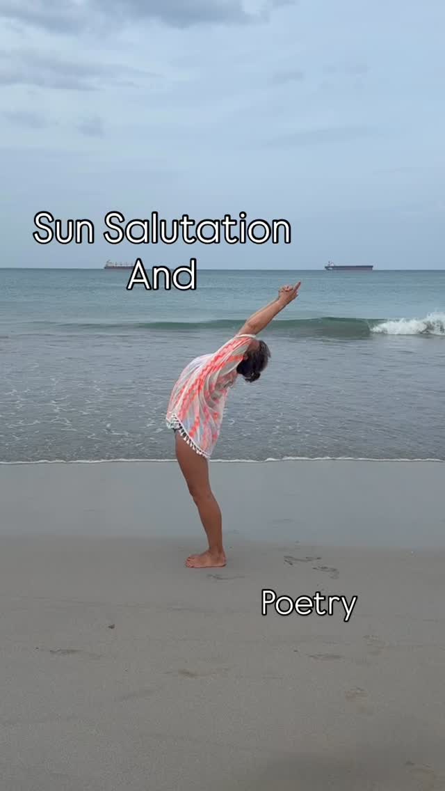 “In troubled times
I dream of oceans and silver beaches
Where sapphire waters whoosh gently
On cool, rippled sand
And sun-bleached driftwood
Shimmers softly in the warm sunshine
I conjure a magical place
Where seagulls swoop and call in the distance
And rocky headlands brace against crashing waves
Silently observing the mysterious
Deep green ocean
I walk in the wakening day
Feet crunching on thousand-year-old stones
To the smooth, shining sand
Where wavelets play, muscles ease
And tangled thoughts release to the salty breeze
In stillness and solitude
Alone with nature’s beauty
My mind explores fresh tidelines
Gently turning flotsam and jetsam
Expanding along mystical pathways
I travel far from chaos and clatter
And things that don’t matter
To a place where light sparkles on peaceful waters
And ancient pebbles rest quietly
holding their stories
On the beach, I drink Emerson’s “wild air”
And run free in the sunshine.” Gill McCulloch
✨Poetry and Movement✨
Take whatever you need from this to fill your cup.
🧘♀️
Sixth Form Yoga starts a new term today and I am back teaching a large cohort of sixth formers @wimbledonhighschoolgdst offering movement, relaxation and breathing techniques to soothe, energise and help create a toolbox of techniques for calm. It is such a joy to be in the presence of this younger generation.
Always curious. Always questioning! To sun salutation or not today? That is my question?
What is bringing you joy today? 👇
@libbystevenson.wellbeing @laurenbloxham.yoga @theheadspacelab @yogibanker
#beachyoga #sunsalutation #yogaoffthemat #vinyasaflowyoga #londonyogateacher #movementmeditation #movementmedicine #yogainnature #yogaoutside