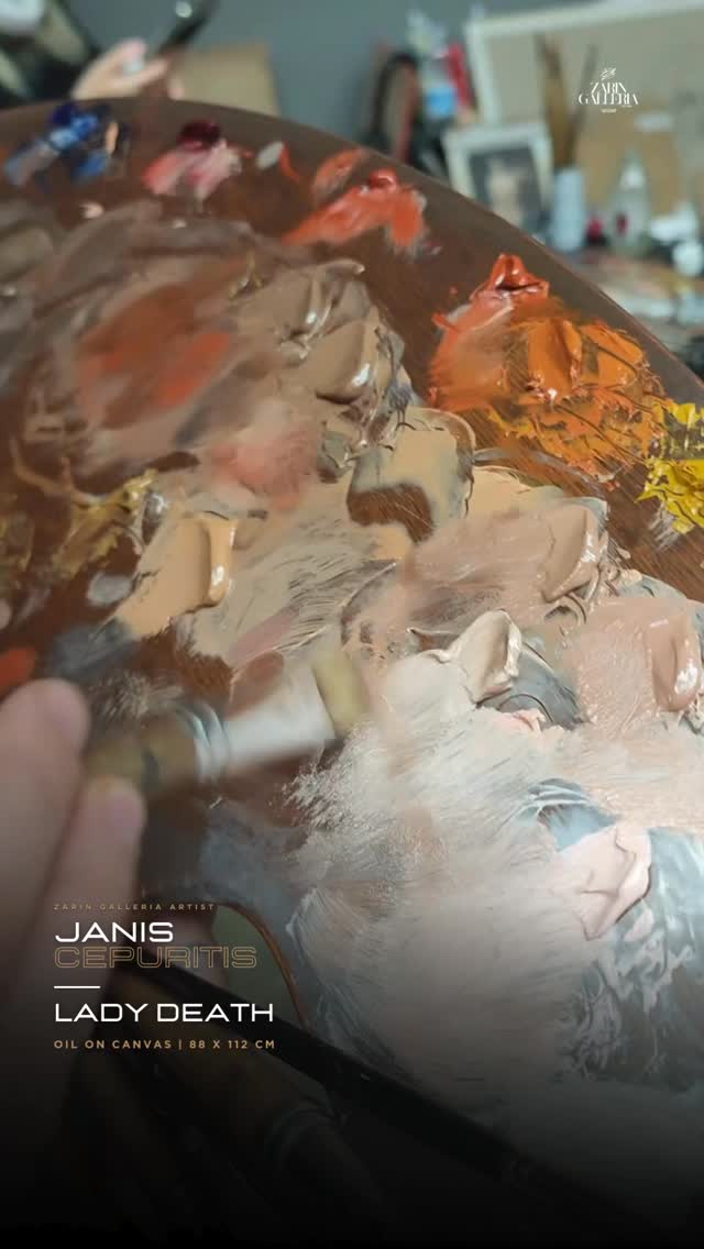 Lady Death
Oil on Canvas | 88 x 112 cm
Janis is putting the final touches on this captivating work, completing a piece that exudes strength and intensity.
This exceptional artwork is now available for acquisition at Zarin Galleria. Collectors and enthusiasts can view further details and acquire the piece through our website:
🌐www.zaringalleria.com
#zaringalleria#janiscepuritis #ZarinArtGallery #ContemporaryArt #OilPainting #FineArt #ArtCollector #ArtForSale #OriginalArt #ArtInvestment #ModernArt #GalleryExhibition #ArtworkForSale