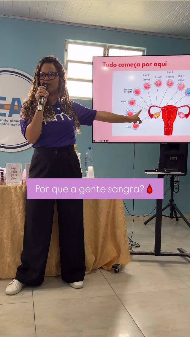 🩸 Todos os meses nosso sistema reprodutor se prepara para conceber um bebê. Quando a fecundação não acontece, nosso útero descama, causando assim o sangramento, o que chamamos de menstruação.
