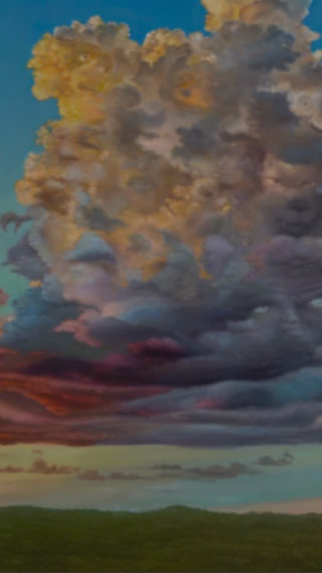 In this quietly expansive show, lifelong artist and Austinite Jon Eric Narum presents work from his three creative identities: The Sky Guy, Juan Diego Nerumski, and Hercules da Vinci.
First came The Sky Guy, the artist’s persona whom Narum embodies; he employs realism to paint expansive skies full of hidden faces and forms. Juan Diego appeared next, a more reserved and private persona, who explores abstraction through a meditative lens expressed in a vibrant, saturated palette and smooth gradients. The final character, Hercules da Vinci, is perhaps the most eccentric of the bunch. Despite his hulking frame, he hides beneath the floorboards of Narum’s studio.
Regardless of their differences, each of Narum’s characters is connected by pareidolia, as faces and figures rise from abstraction in a masterful use of color and form.
Come see the world of Jon Eric Narum Thursday September 18th at Bolm Arts.
“Pareidolia: A One Man Group Show” runs from 09.18 until 10.04, with an opening reception on September 18, 2025, from 6-10 PM at 5305 Bolm Road, Bay 9.