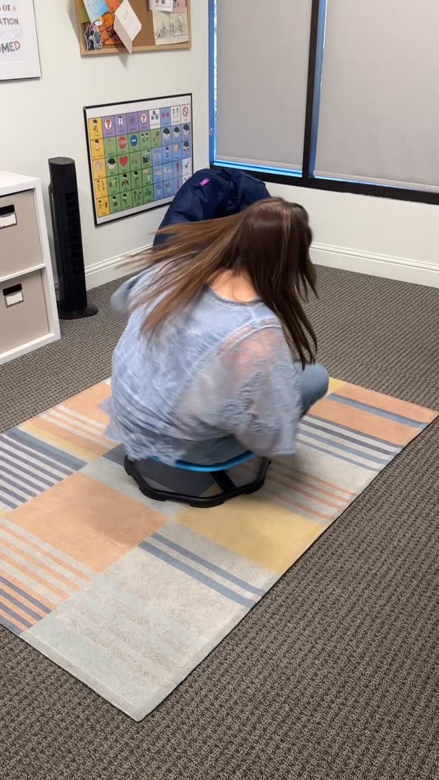 When we’ve had a long day sometimes we need a little something to take the edge off.
Kids can have their own stressors in daily life or are sensory seekers that crave movement to feel grounded and regulated. That’s why sensory tools like a spinning chair can be so powerful.
The vestibular system is our body’s balance and movement center. It tells us “Where am I in space?” and is activated when kids walk, jump, climb, crash, rock, or spin. 🫨
Movement does more than get the wiggles out! It boosts blood flow and oxygen to the brain, supporting mood, attention, and processing. For many children, movement can be calming or alerting depending on what their body needs.
When kids are regulated, they can focus less on where their body is and more on what’s happening around them this helps open the door for language, learning, and connection.
That’s why we love giving kids the right sensory options to meet their needs!