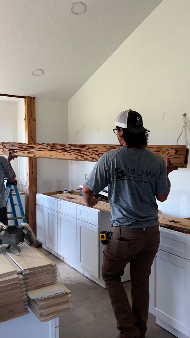 Up cycled pecky cypress turned into an awesome kitchen alcove detail, let’s Go!!!