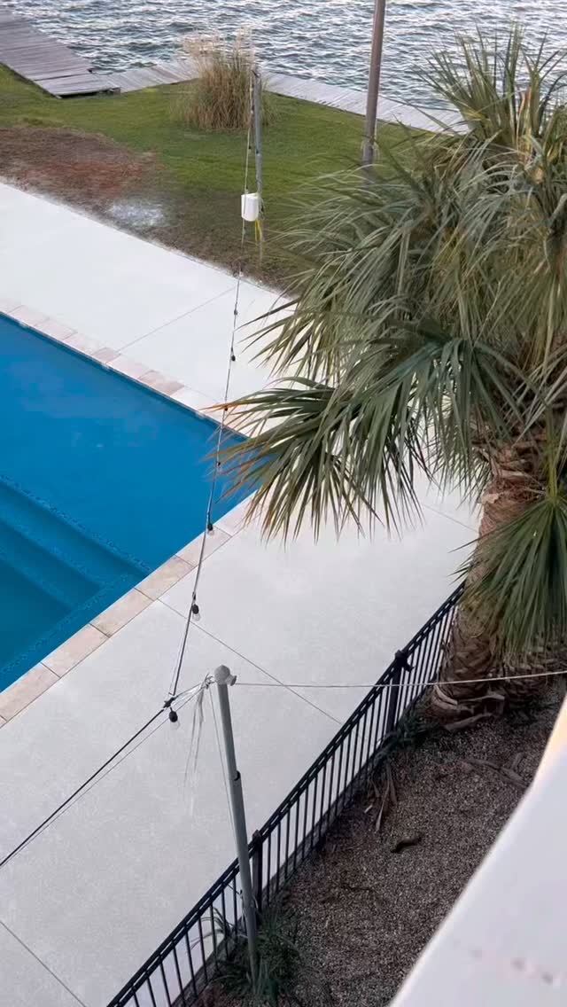 50’x25’ Gunite Pool. #gunitepool #custompool #waterfrontpool