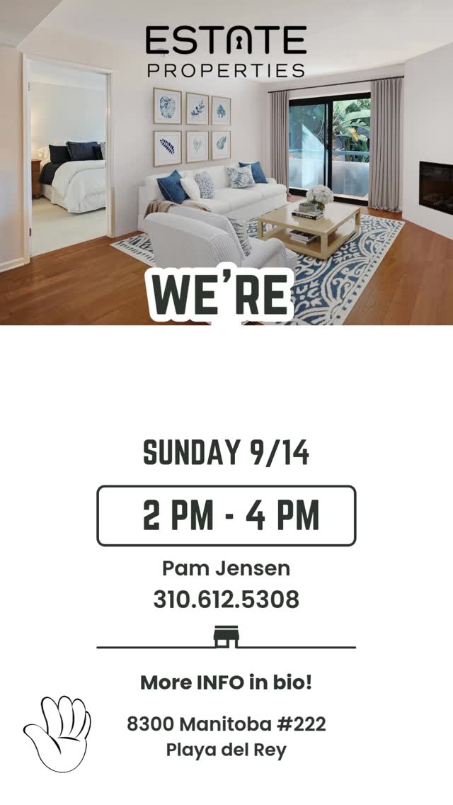 Open tomorrow, Sunday 2-4!🤗 More info and photos in bio.
.
.
.
#playadelrey #beachlife #estateproperties #turnkey #condo #california #socal