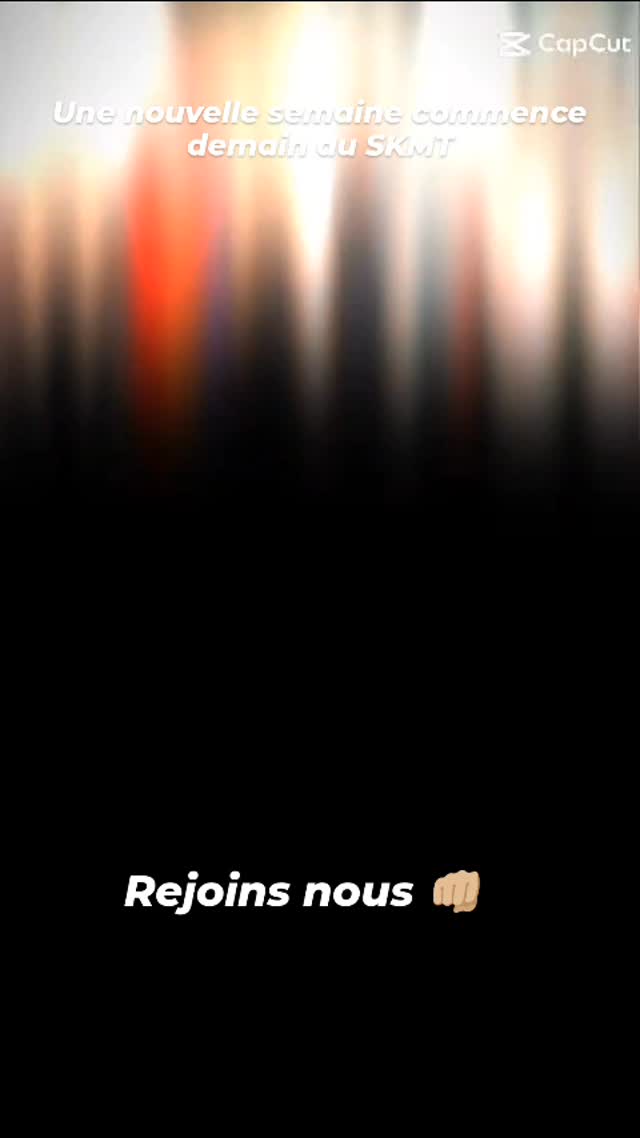 Une nouvelle semaine commence...
Lundi 18h15 cours ado
Lundi 19h30 cours adultes
Mardi 19h00 cours de MMA
Mardi 20h cours compétiteurs
Mercredi 16h cours 7/10 ans
Mercredi 17h cours 10/12 ans
Mercredi 18h15 cours ado
Jeudi 19h30 cours de mobilité
Vendredi 19h30 sparring
Samedi 10h cours 7/10 ans
Samedi 11h cours 10/12 ans