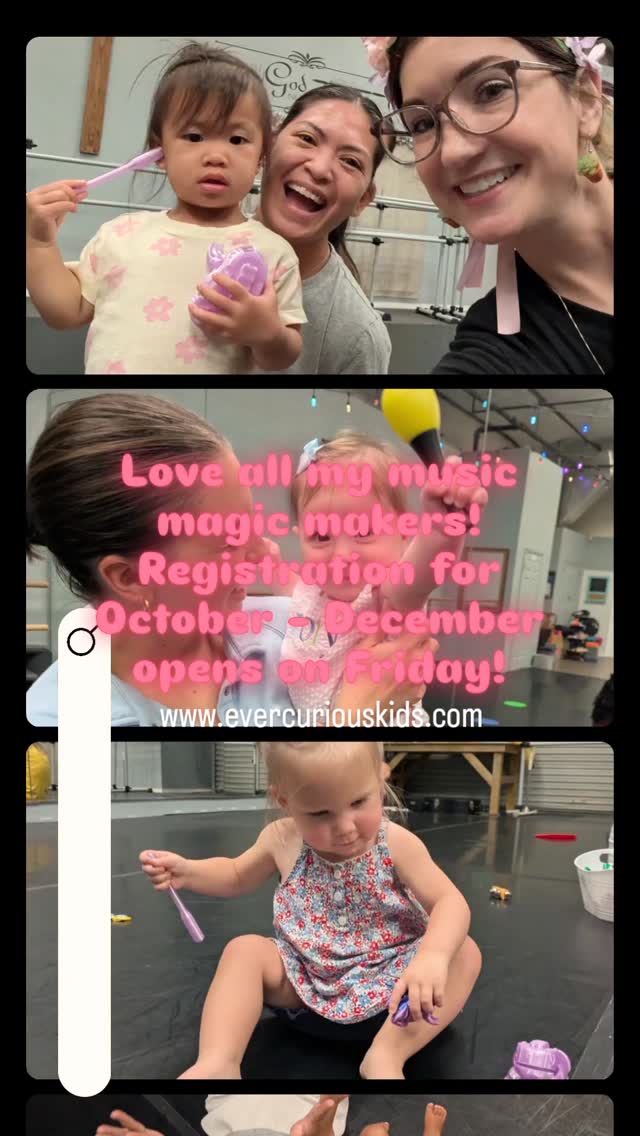 We will have available spots for session 2, October 10 - December 10! Registration begins this Friday.
Follow or visit www.evercuriouskids.com for more information!
#musicwithmissbeth #evercuriouskids #musicismagic #evercuriousllc #musicmagicclass #okaloosamusic #musicclassesfortoddlers #musicforbabies