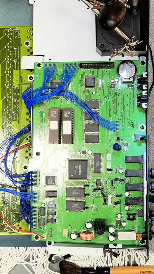 In 1999 when Yamaha RM1x came out I did the demos of this machine on some music trade shows in Hungary. 26 years later I picked one up in a really trash condition - screen not working, audio levels down, yellow old buttons, but with resoldering some capacitors, doing #retrobright on the white buttons and 3D printing new knobs it’s finally back to life 😎 Best hardware sequencer ever!
#yamaha #rm1x #studionerd