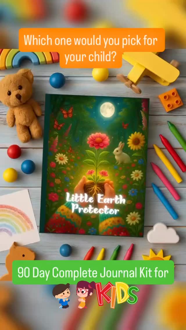 Which cover would your child pick? 🌈
Meet Little Earth Protector—a 90-day hardcover journal kit (Ages 5–10) where tiny hands learn to care for a big planet. In just one page a day (10–12 min), kids name a feeling, note a win, and choose one small Earth-friendly action like water a plant, switch off a tap, reuse, say thank you, help a friend.
This is not “just journaling.” It’s a nature-inspired habit system that blends stories, emotions, gratitude, focus, responsibility, and eco-kindness into a cosy family ritual.
Why this theme matters
• Kids fall in love with nature → they naturally protect it.
• India-rooted stories with Tuko (butterflies, moonlit gardens, rains & seasons) turn values into actions.
• Weekly habit tracker + reflection shows visible progress, so routines stick without nagging.
• Builds emotional vocabulary, attention, handwriting/drawing comfort, mindful choices—all screen-free.
What’s inside the box
• Hardcover journal (90 days, full color) — daily pages, weekly trackers, reflections, monthly stories & activities
• 2 bookmarks • 30 sticky notes
• 5 double-sided affirmation cards (10 prompts)
• 4 “Little Notes of Thanks” cards to grow everyday gratitude
Perfect for mindful parenting, screen-free bedtime, Montessori/homeschool rhythms, teacher/therapist toolkits, and meaningful gifts.
Limited copies — order from the link in bio. Make tonight a journal night.
#LittleEarthProtector #FlippyTales #KidsJournal #ChildDevelopment #MindfulParenting #EcoParenting #ScreenFree #Ages5to10 #SocialEmotionalLearning #SEL #MindfulnessForKids #GratitudeForKids #HabitBuilding #BedtimeRoutine #ParentChildBonding #MontessoriAtHome #HomeschoolIndia #KidsActivitiesIndia #NatureLovingKids #SustainableKids #IndianParents #BengaluruMoms #parentproblems #childmindfulness #kidsmindfulness #kidsactivities