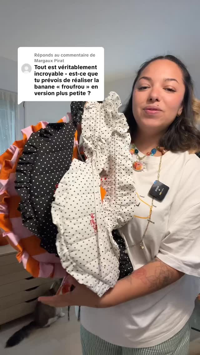 Le mini banane et l’extra mini sont disponibles 🥹🎀
Merci pour vos commandes colorées et votre confiance, j’ai hâte de vous présenter les tissus que j’ai chinés pour le mois de septembre 🍁🍂 #sacfaitmain #upcycling #vichy #polkadot