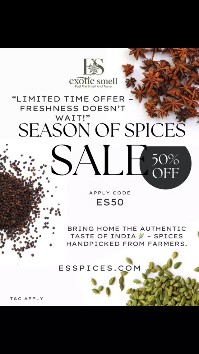 Limited time offer 50% code ES50 apply and enjoy shopping
Online shopping spice