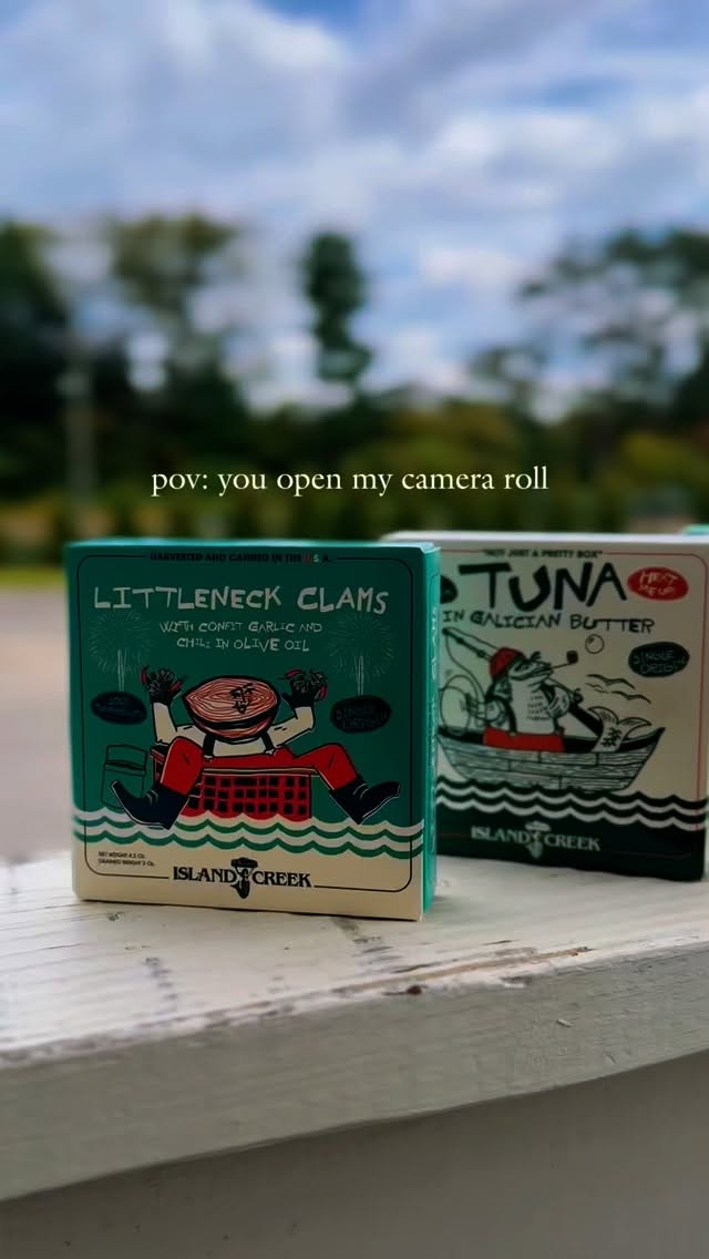POV: you discover we carry Island Creek tinned fish 👀🐟✨Wicked cute. Wicked delicious.✨🐙