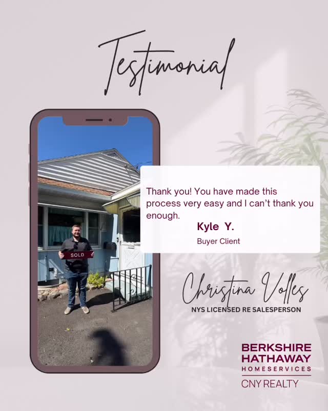 Here’s to another successful closing and a happy first-time homebuyer 🏡! I feel fortunate to have helped Kyle purchase his first house, and getting to know his family along the way made the journey even more rewarding, especially seeing the incredible support they showed him.
#bhhscnyrealty #cnyrealestate #foreveragent #upstateny #christinavcnyrealestate