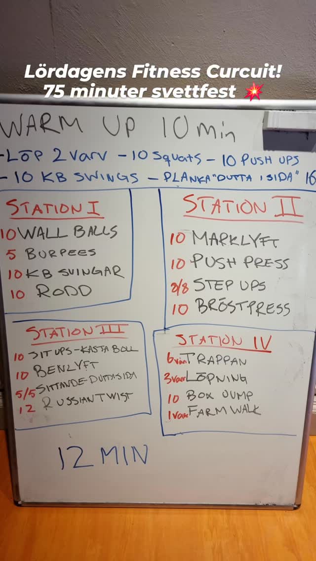 Varje lördag är det 75 minuter Fitness Circuit!
Denna lördag hade Rikard passet och det bjöds på svettfest! Så kul att se alla kämpar 💪💪
#gruppträning
#fitnesscurcuit
#träning
#cirkelträning
#gym
#träningsverketdanderyd
#danderyd
#roligträning