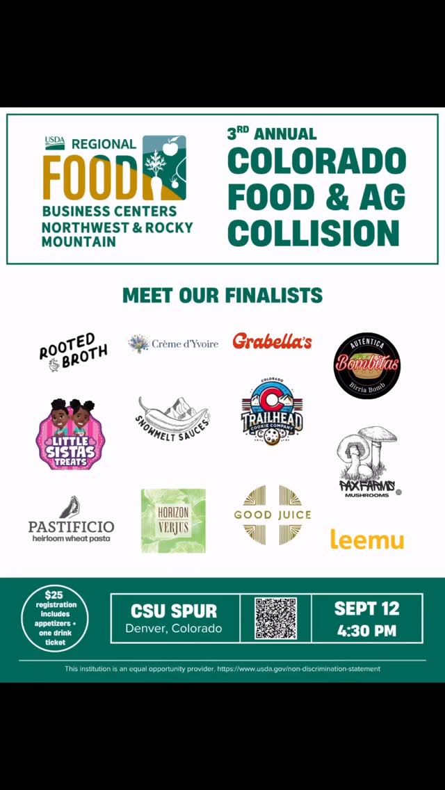 Thank you Colorado Food & Ag Collision! Such a neat event showcasing Colorados food and farmers. Congratulations to @eatgrabellas for winning the pitch competition!
#paxfarms #paxmeanspeace #coloradoproud #mountaingrown #colorado #gunnison #gourmetmushrooms #knowyourfarmer #local