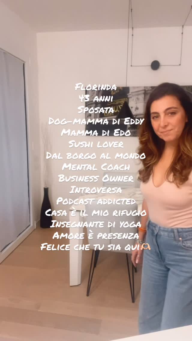 Sono Florinda 🪷
Benvenuta nella mia casa digitale: uno spazio dedicato a crescita personale, coaching femminile, yoga e mindfulness, dove ogni riflessione, esercizio e rituale è pensato per aiutarti a trovare chiarezza interiore, forza, equilibrio emotivo e consapevolezza nella vita di tutti i giorni.
Grazie a chi mi segue da tempo e a chi è appena arrivata 🌿
Qui puoi sentirti libera di condividere pensieri, emozioni ed esperienze: ogni parola è un gesto di ispirazione, empowerment femminile e vicinanza.
Felice che tu sia qui 🫶🏻
#crescitaPersonale #coachingfemminile #yogaitalia #mindfulnessitalia #empowermentfemminile #trasformazionePersonale #benessereolistico #donneconsapevoli #equilibrioemotivo #consapevolezza