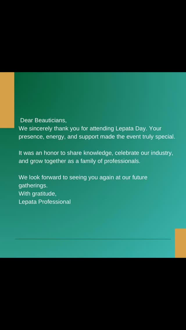 Thank you to all the amazing beauticians who joined us on Lepata Day! 💚
Your energy, support, and passion made the event truly unforgettable. 🌸
Together we shared knowledge, celebrated our industry, and grew as one family of professionals. 🌍✨
We can’t wait to see you again at our future gatherings! 💫
#LepataDay #LepataProfessional #BeauticiansCircle #BeautyIndustry #MoreThanAJob